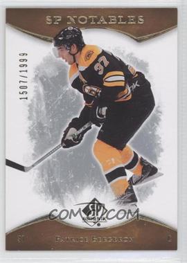 2007-08 SP Authentic - [Base] #156 - SP Notables - Patrice Bergeron /1999