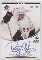 Autographed Future Watch - Ryan Carter [EX to NM] #/999