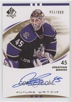 Autographed Future Watch - Jonathan Bernier #/999