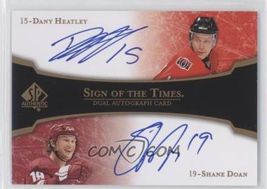 2007-08 SP Authentic - Sign of the Times Dual #ST2-DH - Dany Heatley, Shane Doan