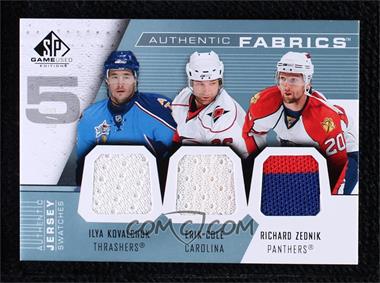 2007-08 SP Game Used Edition - Authentic Fabrics Fives #AF5-SEL - Ilya Kovalchuk, Erik Cole, Richard Zednik, Alexander Ovechkin, Vinny Prospal /8