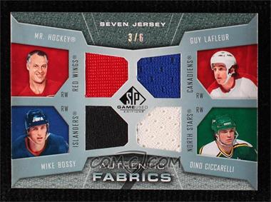 2007-08 SP Game Used Edition - Authentic Fabrics Seven #AF7-RW - Mr. Hockey, Guy Lafleur, Mike Bossy, Dino Ciccarelli, Joe Mullen, Cam Neely, Lanny McDonald /6