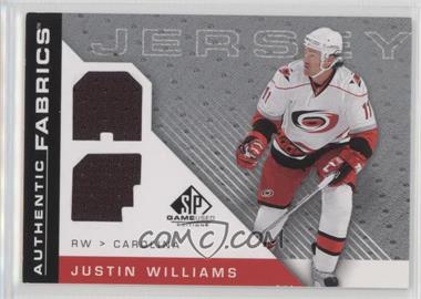 2007-08 SP Game Used Edition - Authentic Fabrics #AF-JW - Justin Williams [Noted]