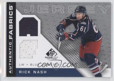 2007-08 SP Game Used Edition - Authentic Fabrics #AF-RN - Rick Nash