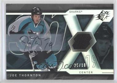 2007-08 SPx - [Base] - Radiance Jersey Autograph #14 - Joe Thornton /10