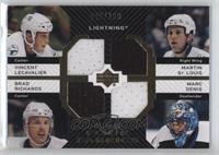 Vincent Lecavalier, Martin St. Louis, Brad Richards, Marc Denis #/100