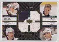 Ales Hemsky, Jarret Stoll, Dwayne Roloson, Shawn Horcoff #/100