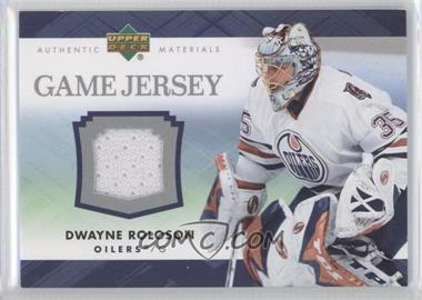 2007-08 Upper Deck - Game Jersey Series 1 #J-DR - Dwayne Roloson