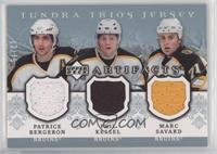 Patrice Bergeron, Phil Kessel, Marc Savard #/75