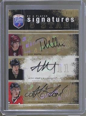 2007-08 Upper Deck Be a Player - Signatures 5 Star #5S-KSSTM - Peter Mueller, Jordan Staal, Jonathan Toews, James Sheppard, Phil Kessel /9