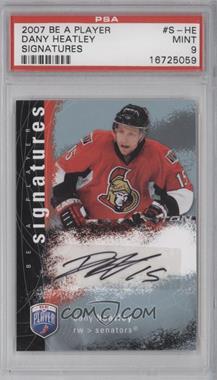 2007-08 Upper Deck Be a Player - Signatures #S-HE - Dany Heatley [PSA 9 MINT]