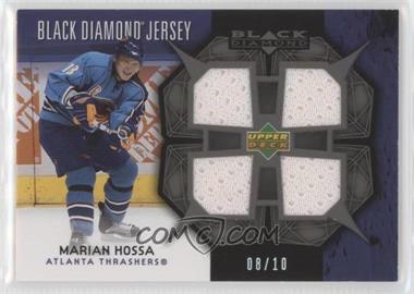 2007-08 Upper Deck Black Diamond - Jerseys - Quad Black #BDJ-MH - Marian Hossa /10