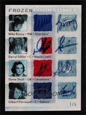 2007-08 Upper Deck Ice - Frozen Foursomes #F4-BPSS - Steve Shutt, Mike Bossy, Gilbert Perreault, Darryl Sittler /5