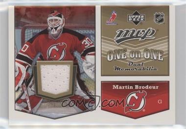 2007-08 Upper Deck MVP - One on One Dual Memorabilia #OO-BL - Martin Brodeur, Henrik Lundqvist [EX to NM]