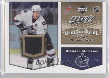 2007-08 Upper Deck MVP - One on One Dual Memorabilia #OO-MH - Brendan Morrison, Adam Hall