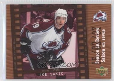 2007-08 Upper Deck McDonald's - Season in Review #SR6 - Joe Sakic