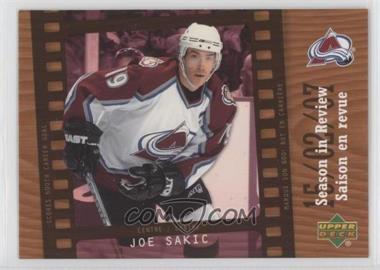 2007-08 Upper Deck McDonald's - Season in Review #SR6 - Joe Sakic