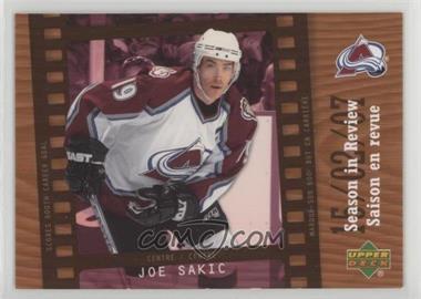 2007-08 Upper Deck McDonald's - Season in Review #SR6 - Joe Sakic