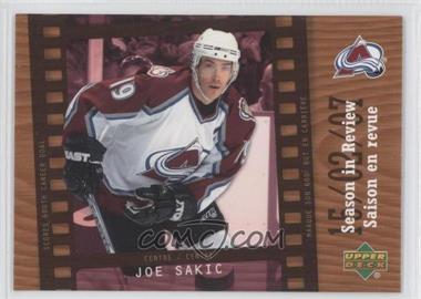 2007-08 Upper Deck McDonald's - Season in Review #SR6 - Joe Sakic