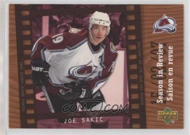 2007-08 Upper Deck McDonald's - Season in Review #SR6 - Joe Sakic