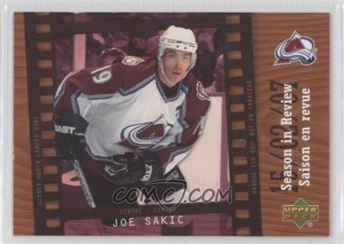 2007-08 Upper Deck McDonald's - Season in Review #SR6 - Joe Sakic