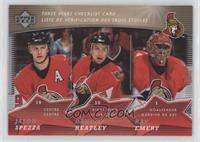 Jason Spezza, Dany Heatley, Ray Emery [EX to NM]