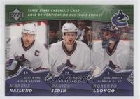 Markus Naslund, Daniel Sedin, Roberto Luongo