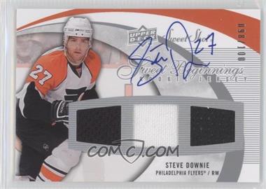 2007-08 Upper Deck Sweet Shot - [Base] - Autographs #151 - Sweet Beginnings Rookie Jersey - Steve Downie /100