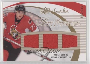 2007-08 Upper Deck Sweet Shot - [Base] #116 - Sweet Beginnings Rookie Jersey - Nick Foligno /599