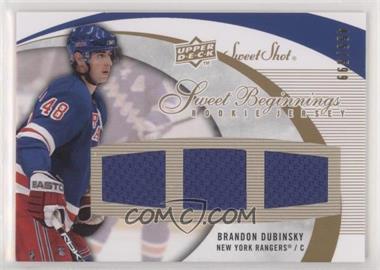 2007-08 Upper Deck Sweet Shot - [Base] #132 - Sweet Beginnings Rookie Jersey - Brandon Dubinsky /599