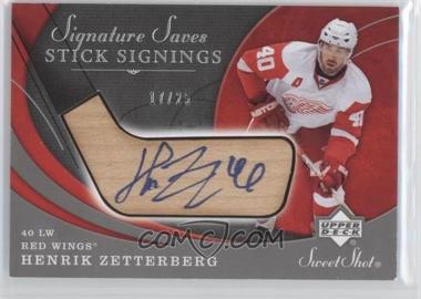 2007-08 Upper Deck Sweet Shot - Signature Shots/Saves Stick Signings #SSS-HZ - Henrik Zetterberg (Uncorrected Error: Signature Saves instead of Signature Shots) /25