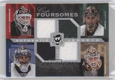 2007-08 Upper Deck The Cup - Cup Foursomes Jerseys #CJ4-BLGT - Martin Brodeur, Marty Turco, Roberto Luongo, Jean-Sebastien Giguere /10