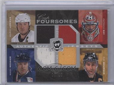 2007-08 Upper Deck The Cup - Cup Foursomes Jerseys #CJ4-RLBM - Mario Lemieux, Patrick Roy, Mark Messier, Ray Bourque /10