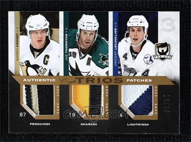 2007-08 Upper Deck The Cup - Cup Trios Jerseys - Patches #CJ3-LTC - Sidney Crosby, Joe Thornton, Vincent Lecavalier /10