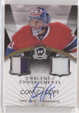 2007-08 Upper Deck The Cup - Emblems of Endorsement #EE-CY - Carey Price /15