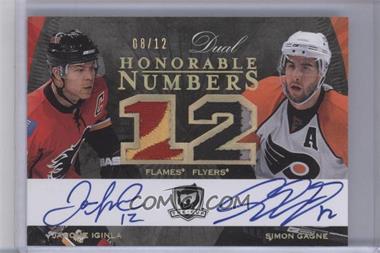 2007-08 Upper Deck The Cup - Honorable Numbers Dual #HN2-IG - Jarome Iginla, Simon Gagne /12