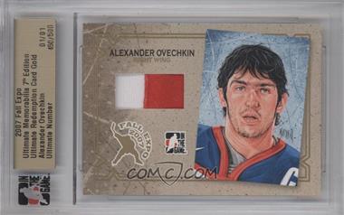 2007 In the Game Ultimate Memorabilia - Fall Expo Prize Ultimate Redemption Card Jersey - Gold #_ALOV - Alex Ovechkin /1