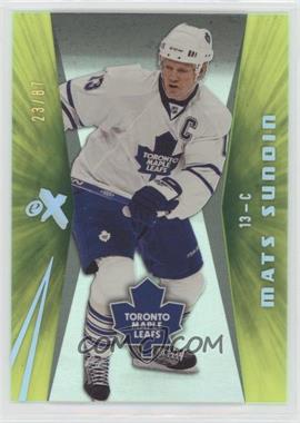 2008-09 Fleer Ultra - eX - Green Essential Credentials #ex3 - Mats Sundin /87