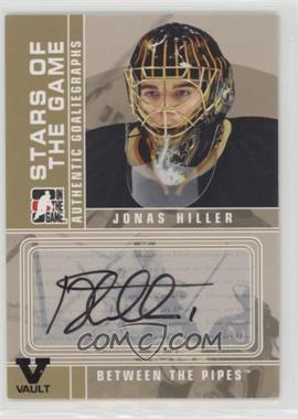 2008-09 In the Game Between the Pipes - Autographs - ITG Vault Black #A-JHI - Jonas Hiller