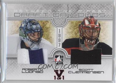 2008-09 In the Game Between the Pipes - Draft Day Duos - ITG Vault Ruby #DDD-06 - Roberto Luongo, Scott Clemmensen /1