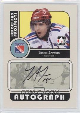 2008-09 In the Game Heroes and Prospects - Autographs #A-JAZ - Justin Azevedo