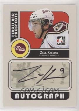 2008-09 In the Game Heroes and Prospects - Autographs #A-ZK - Zack Kassian
