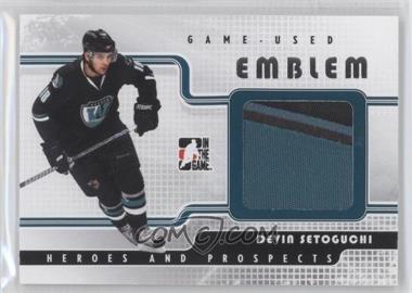 2008-09 In the Game Heroes and Prospects - Game Used Emblems - Silver #GUE-34 - Devin Setoguchi /9