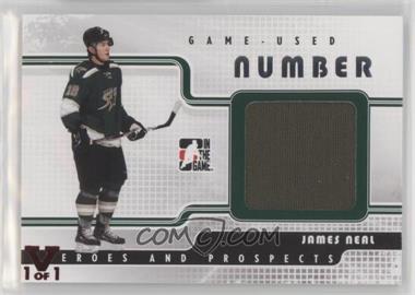2008-09 In the Game Heroes and Prospects - Game Used Number - Silver ITG Vault Ruby #GUN-36 - James Neal /1