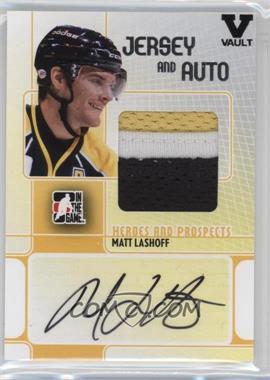 2008-09 In the Game Heroes and Prospects - Jersey and Auto - Silver 2016 ITG Final Vault Black #JA-ML - Matt Lashoff