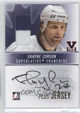 2008-09 In the Game Superlative Franchise - Auto Plus - Jersey Gold ITG Vault Ruby #AP-SC - Shayne Corson /1
