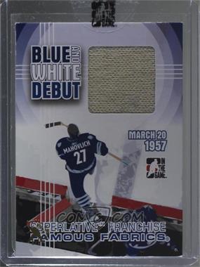 2008-09 In the Game Superlative Franchise - Famous Fabrics Blue & White Debut - Blue Fall Expo #BWD-17 - Frank Mahovlich /1 [Uncirculated]