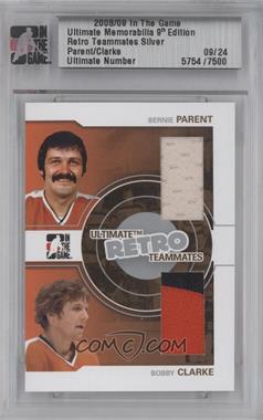 2008-09 In the Game Ultimate Memorabilia 9th Edition - Retro Teammates - Silver #_BPBC - Bernie Parent, Bobby Clarke /24