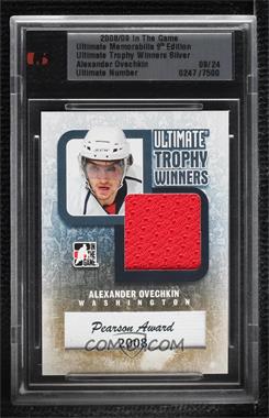 2008-09 In the Game Ultimate Memorabilia 9th Edition - Ultimate Trophy Winners - Silver #_ALOV.3 - Alex Ovechkin (2008 Pearson) /24 [Uncirculated]