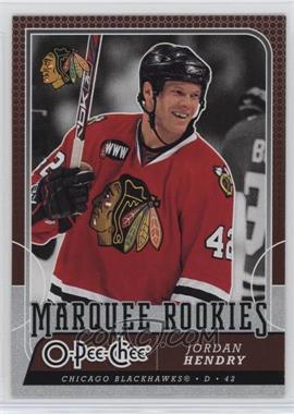 2008-09 O-Pee-Chee - [Base] #548 - Marquee Rookies - Jordan Hendry